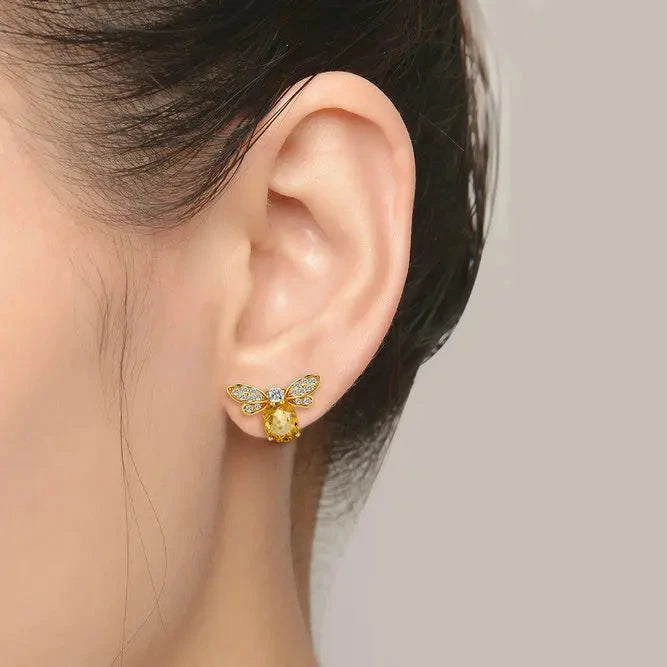 Bee Design 925 Silver Earrings