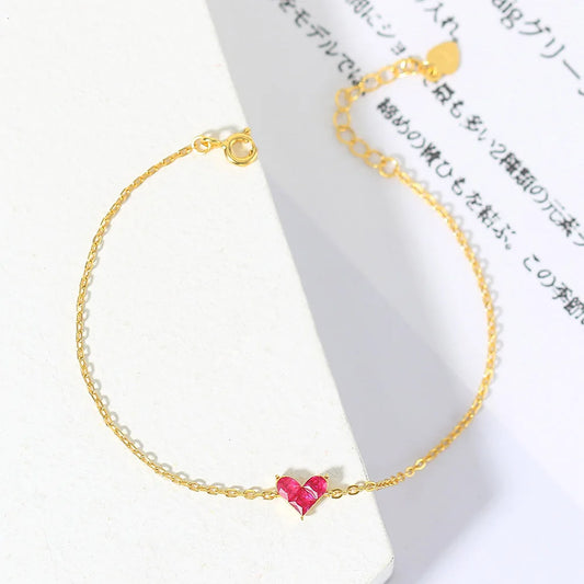 Sweety Heart Corundum Bracelet