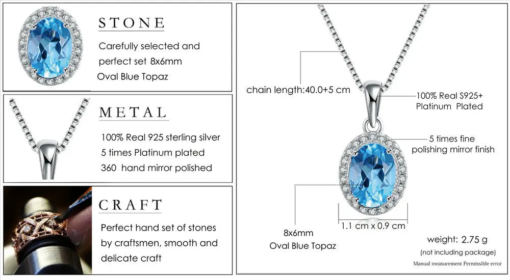 Blue Topaz Necklace