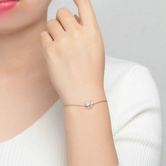 Rose Quartz Paw Bracelet