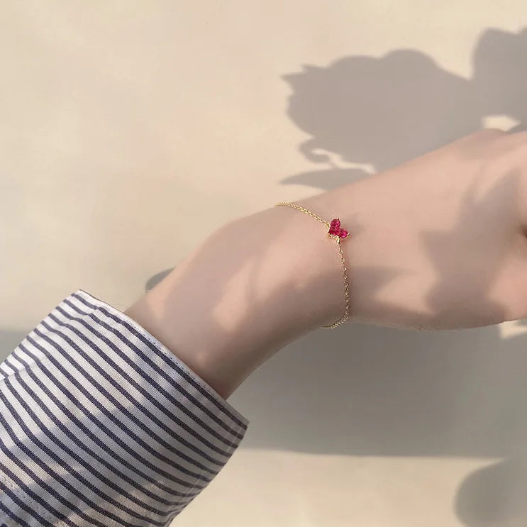 Cute Heart Corundum Jewelry Set