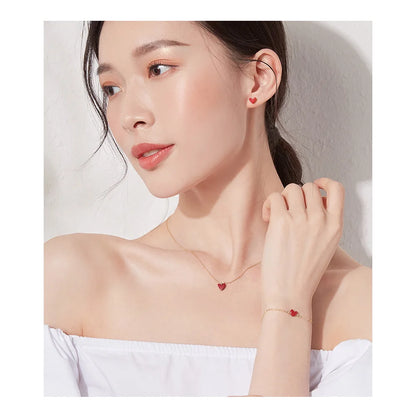 Red Heart Coral Bracelet