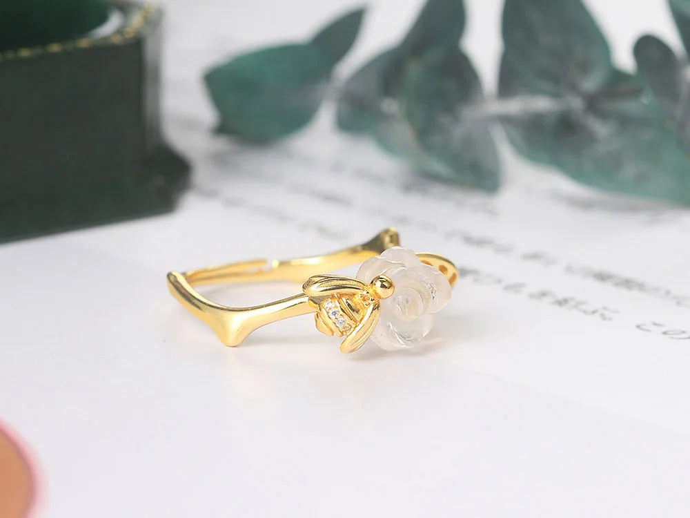 Rose Quartz Ring and Bee-Inspired Designs