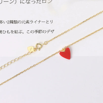 Red Coral Heart Necklace