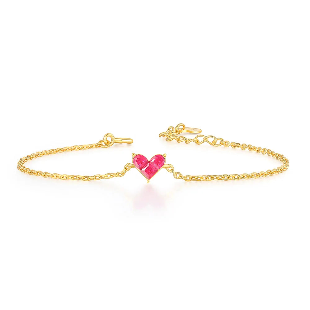 Sweety Heart Corundum Bracelet
