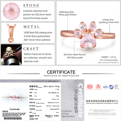 Pink Paw Ring