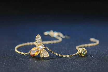 Bee Citrine Jewelry Set