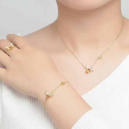 Bee Citrine Jewelry Set