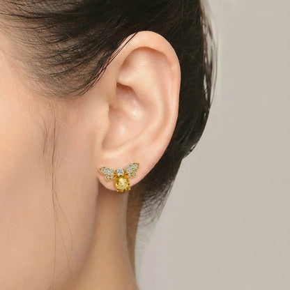 Citrine Bee Earrings