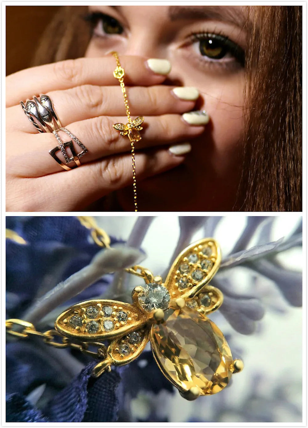 Citrine Bee Bracelet