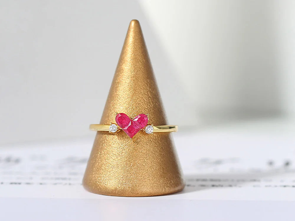 Gold-Plated Heart Ring