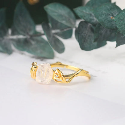 Bee & Rose Quartz Ring