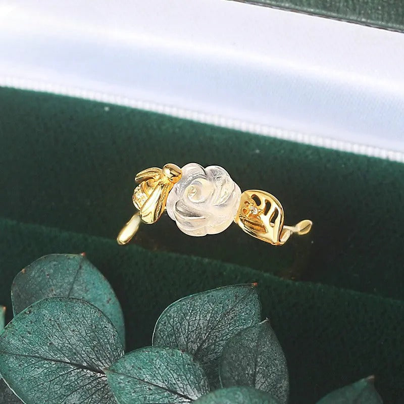 Bee & Rose Quartz Ring