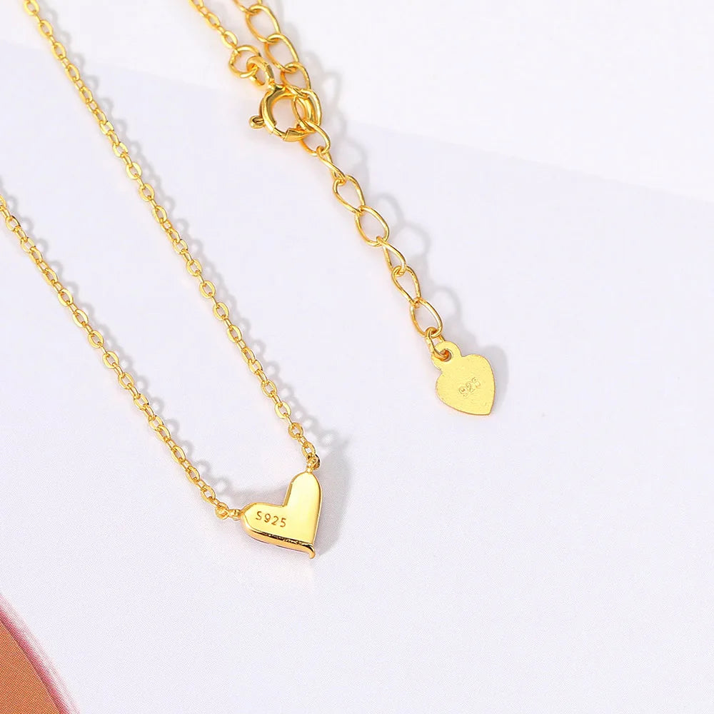 Elegant Gold-Plated Heart Pendant Necklace – Perfect Gift for Her