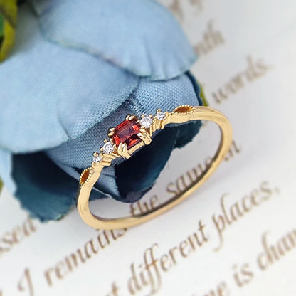 Garnet Slim Ring