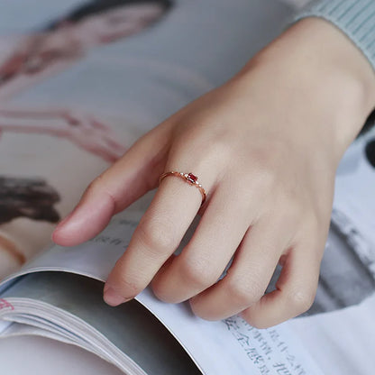 Garnet Slim Ring