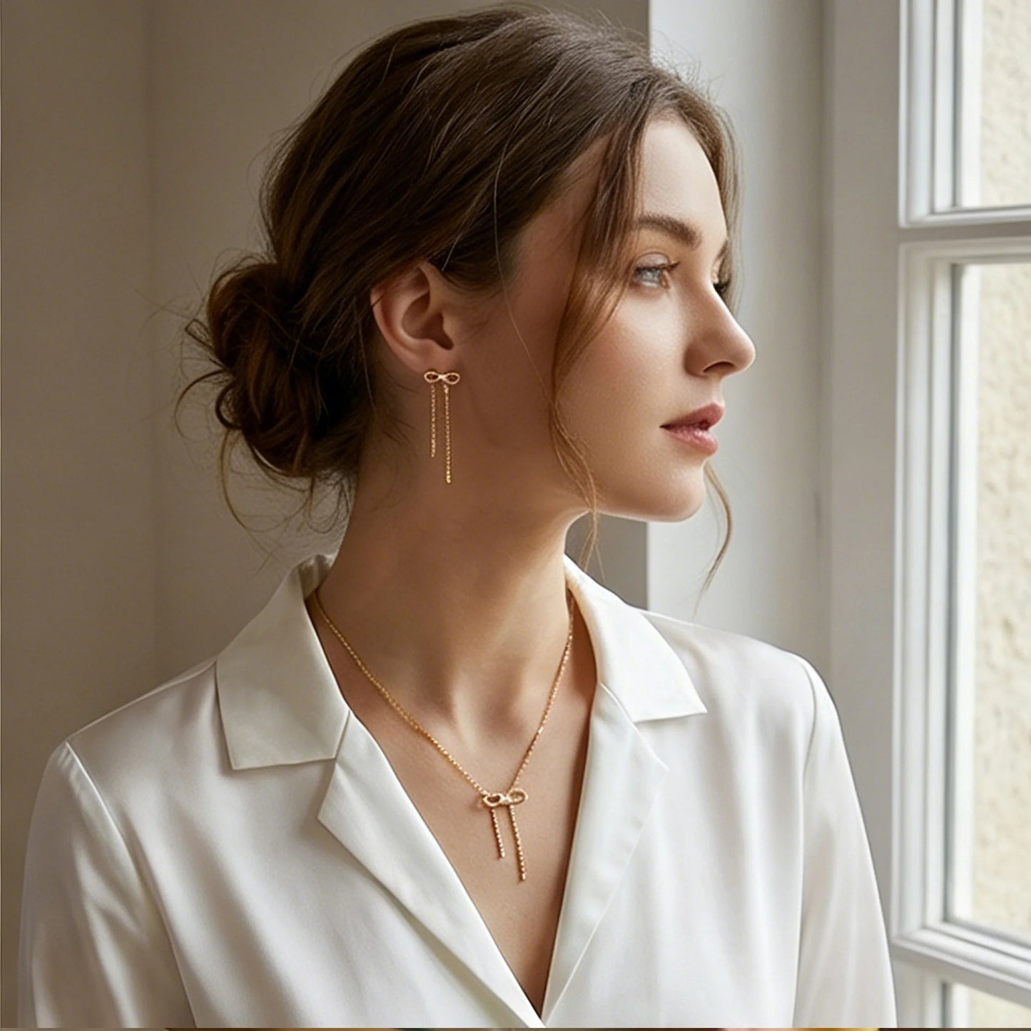 Satin Bow Necklace