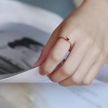 Garnet Slim Ring