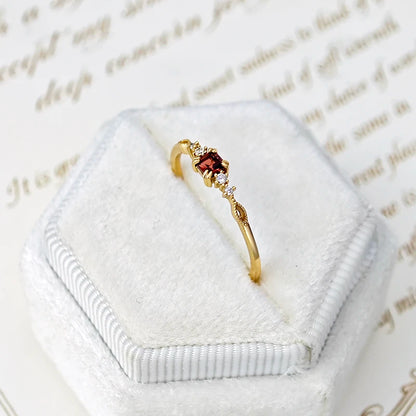 Garnet Slim Ring