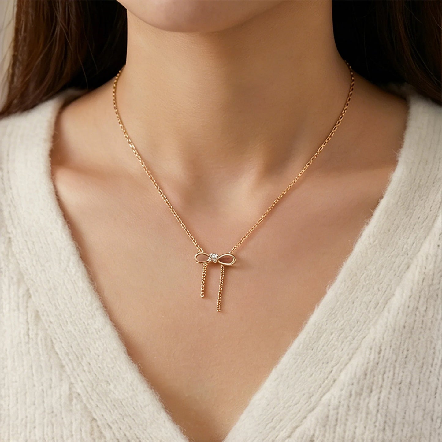 Satin Bow Necklace