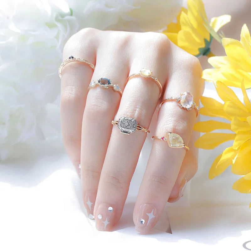 gold vermeil vintage ring worn on hand