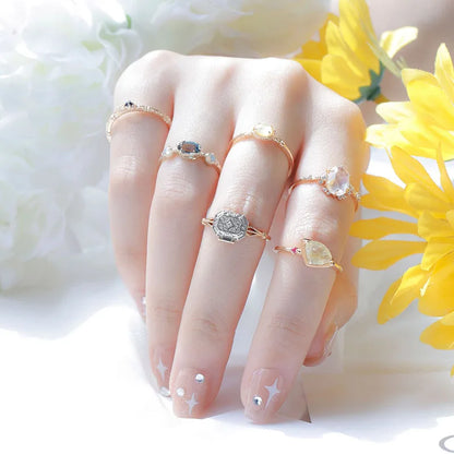 gold vermeil vintage ring worn on hand
