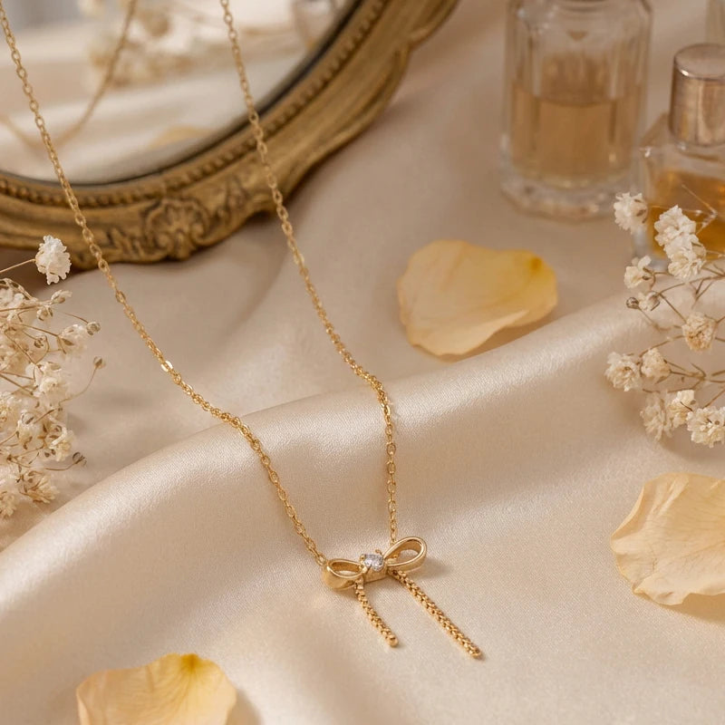 Satin Bow Necklace