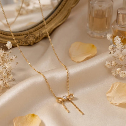 Satin Bow Necklace