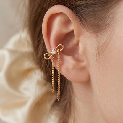 Satin Bow Ear Cuff