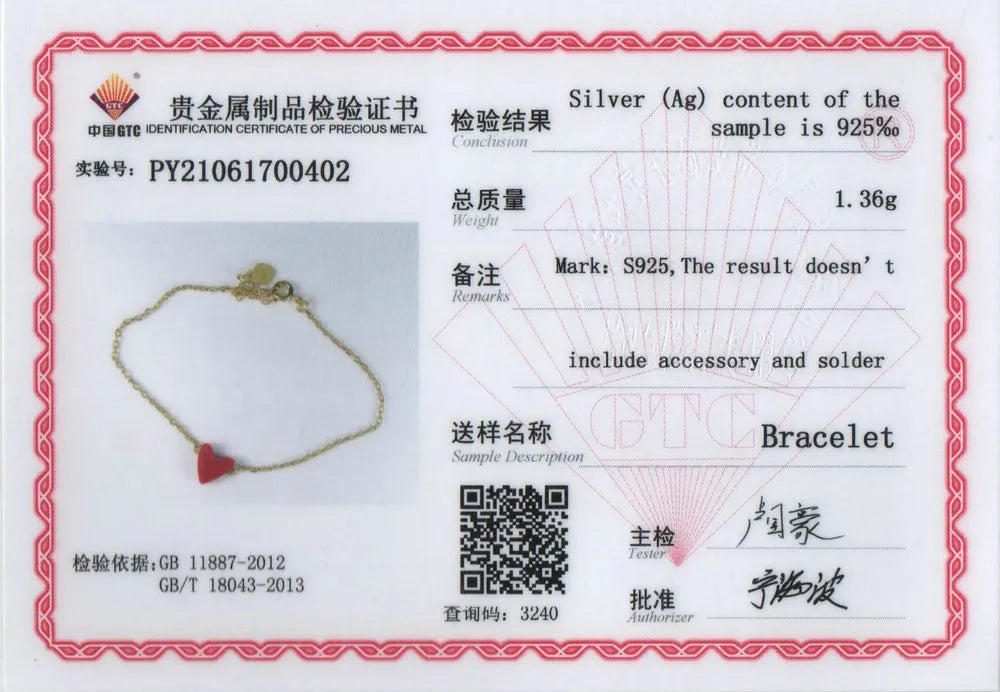 Red Heart Coral Bracelet