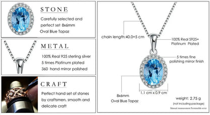 Blue Topaz Necklace