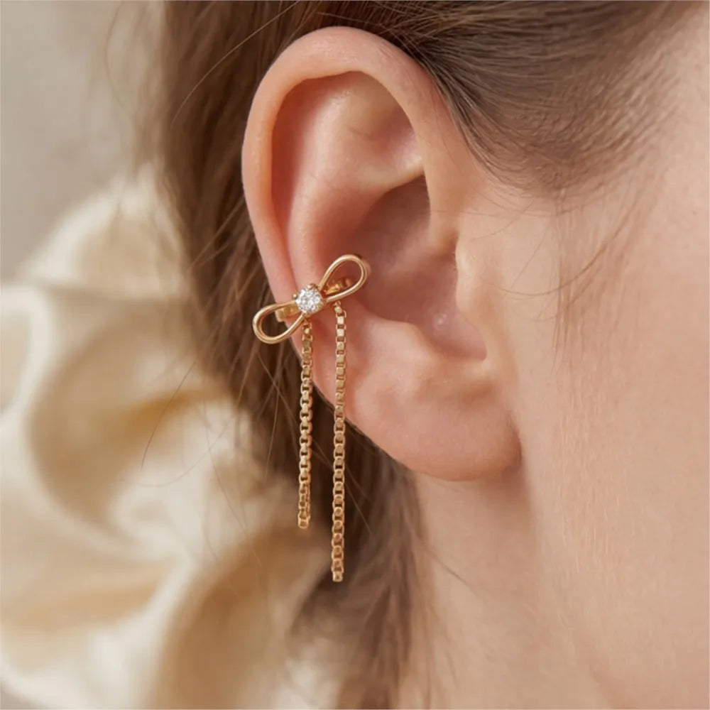 Satin Bow Ear Cuff