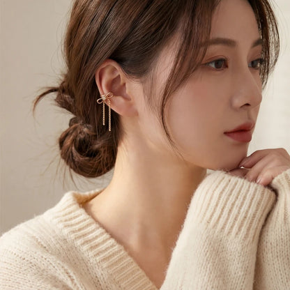 Satin Bow Ear Cuff