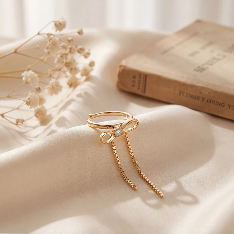 Satin Bow Ear Cuff