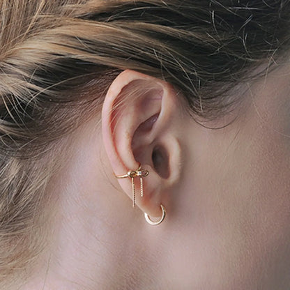 Satin Bow Ear Cuff