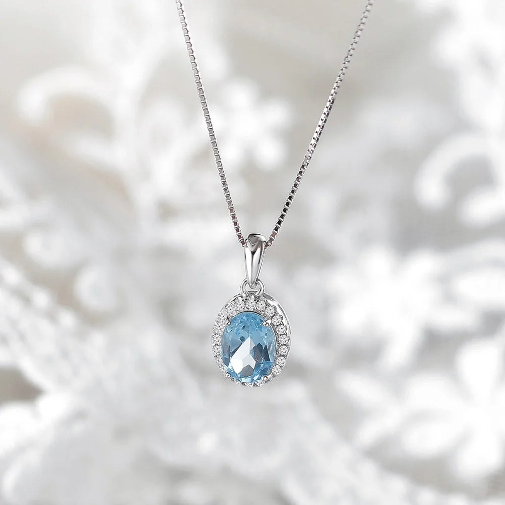 Blue Topaz Necklace