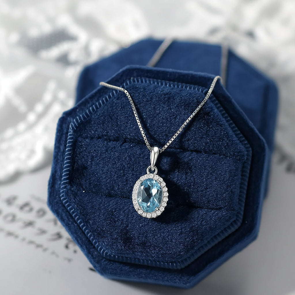 Blue Topaz Necklace