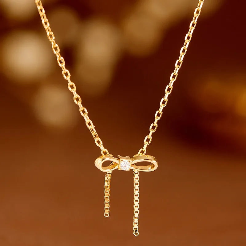 Satin Bow Necklace