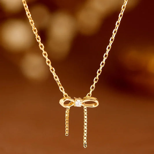 Satin Bow Necklace