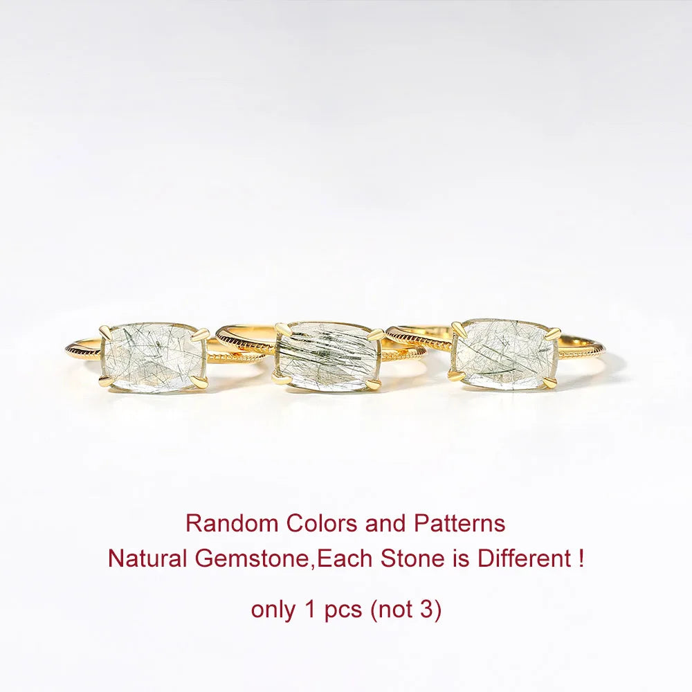 Gold Quartz with natural gemstones on a white background