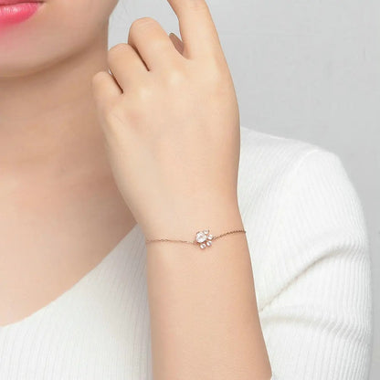 Rose Quartz Paw Bracelet