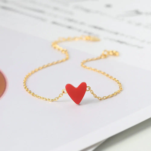 Red Heart Coral Bracelet